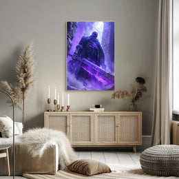 Skeletal Warrior in Epic Battle Fantasy or Mythology Poster PosterGoat