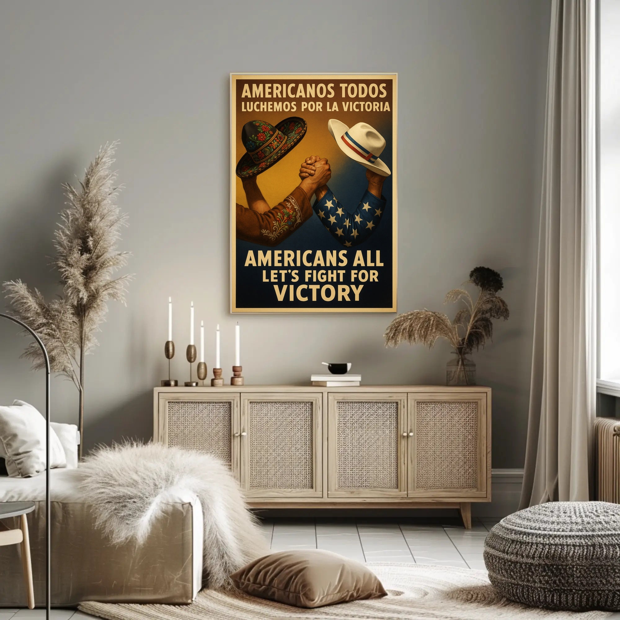 Unity and Strength Patriotic WWII Poster