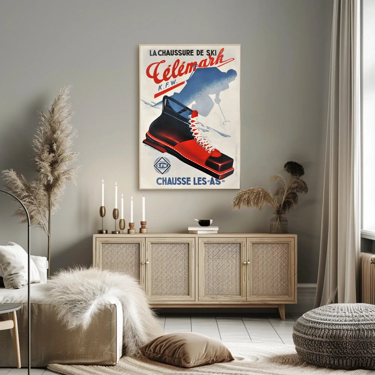 Célémark Ski Boots Advertisement Poster