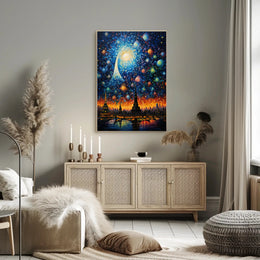 Celestial Cityscape Poster
