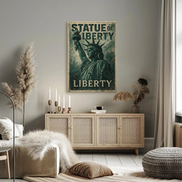 Statue of Liberty Vintage Heritage Cultural or Heritage Poster PosterGoat