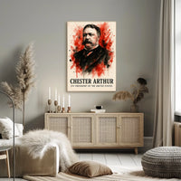 Chester Arthur Watercolor Portrait Historical-Presidential Poster