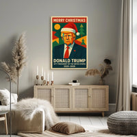 Festive Trump Christmas Poster Political or Pop Culture Poster