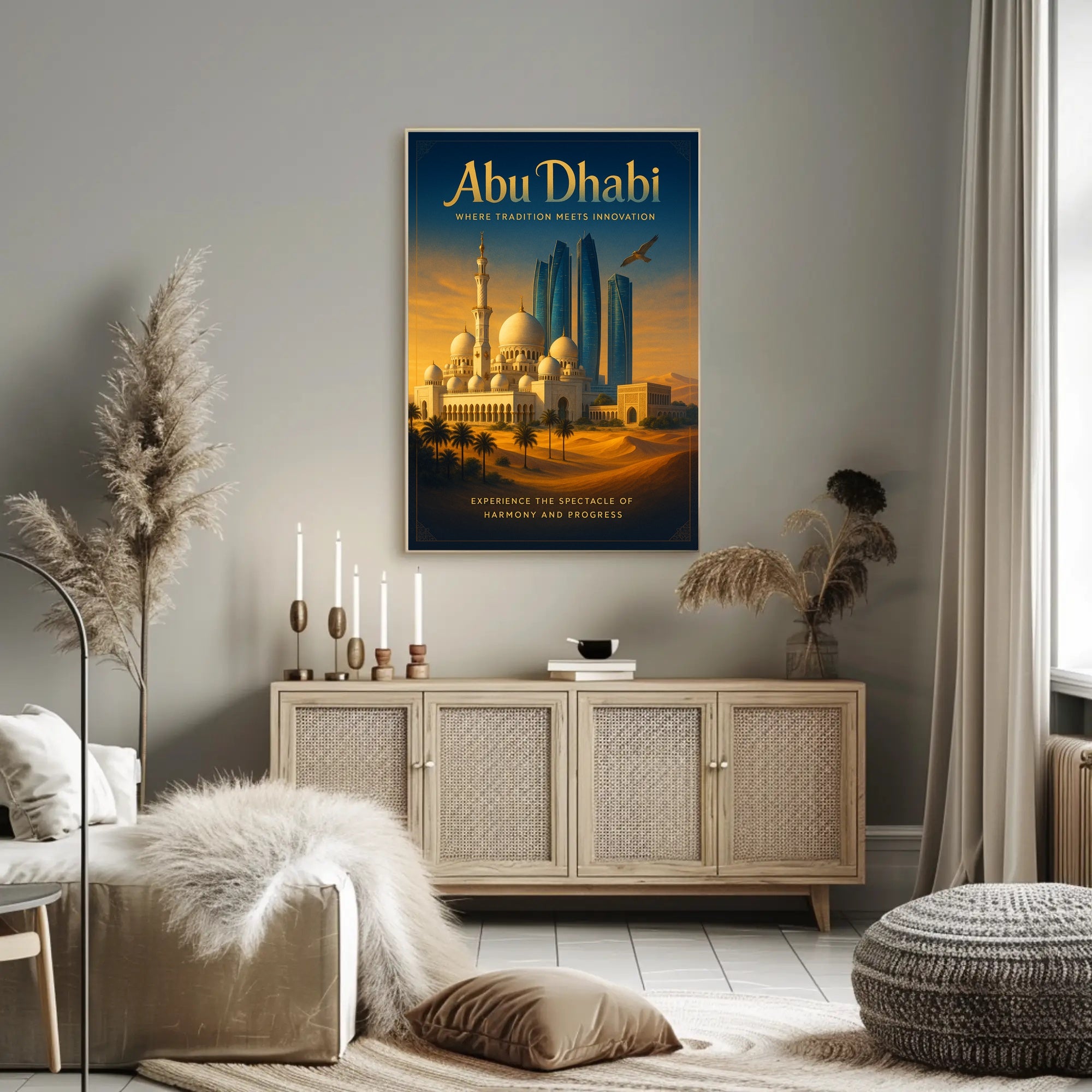 Abu Dhabi: Harmony of Tradition and Progress Travel Poster