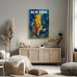 New York Abstract Expressionism Poster For Modern Decor