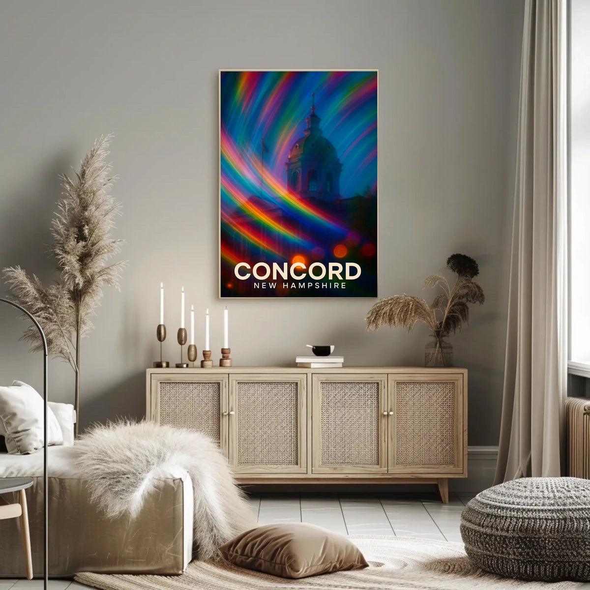 Concord Cityscape Vibrant Impressionism Chic Poster