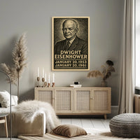 Dwight Eisenhower Travel Retro Heritage Poster
