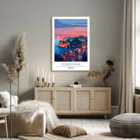 Dubrovnik Sunset Coastal Beauty Travel Poster