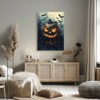 Halloween Mischief Artwork Featuring Jack-o'-Lantern Cultural Poster