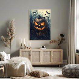 Halloween Mischief Artwork Featuring Jack-o'-Lantern Cultural Poster