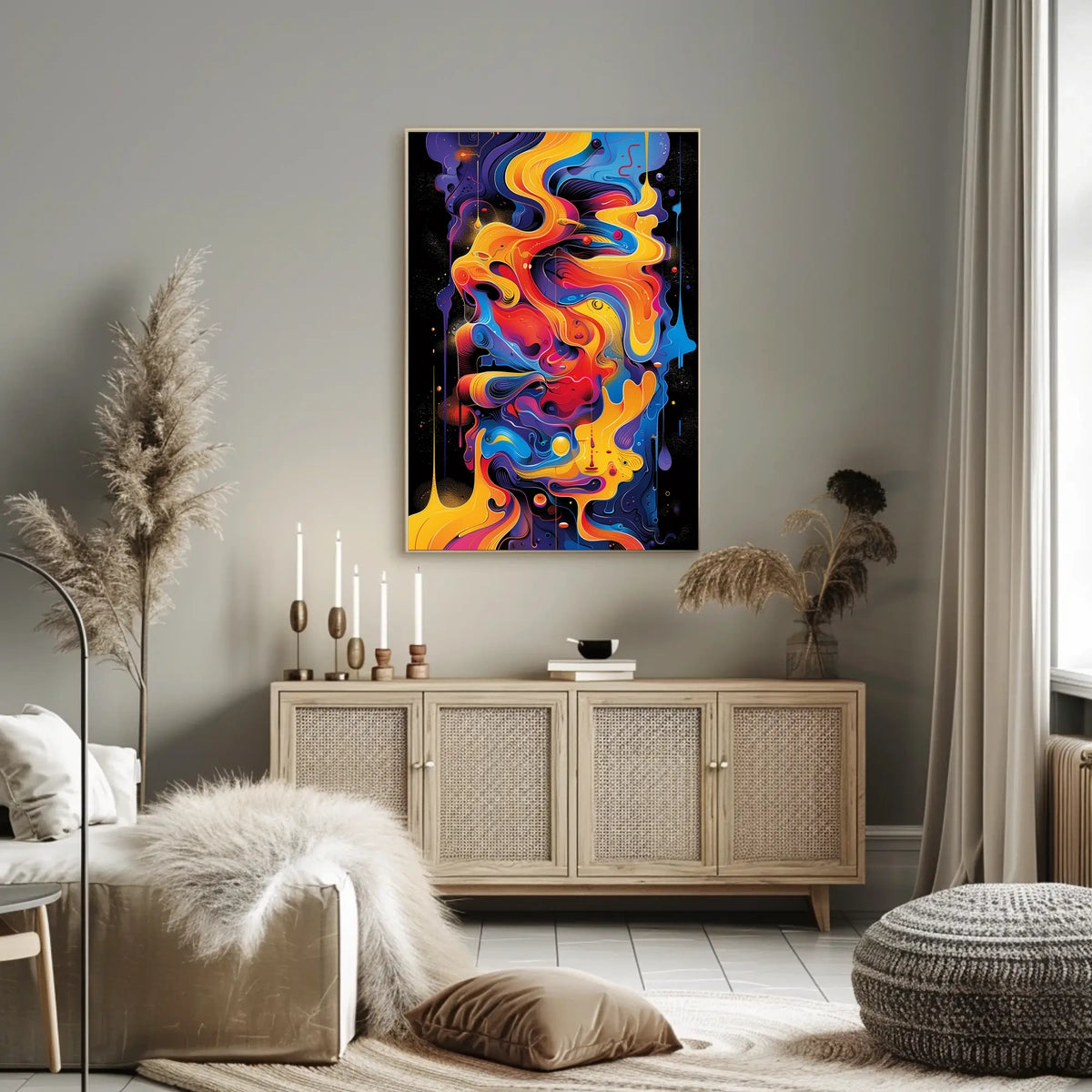 Vivid Abstract Flow Abstract Poster