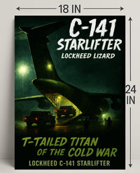 Lockheed C-141 Starlifter T-Tailed Titan Poster PosterGoat