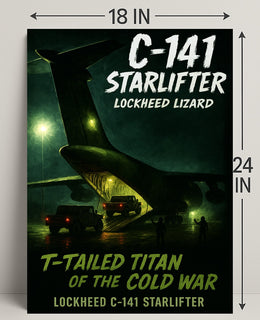 Lockheed C-141 Starlifter T-Tailed Titan Poster PosterGoat