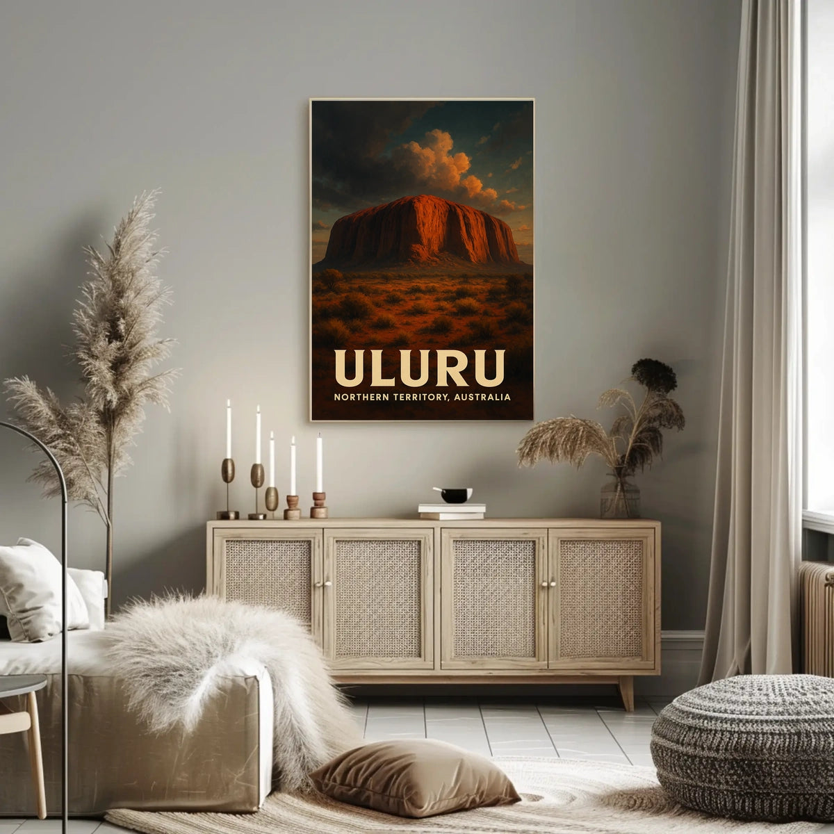 Uluru Australia Outback Sunset Decor Lovers Poster