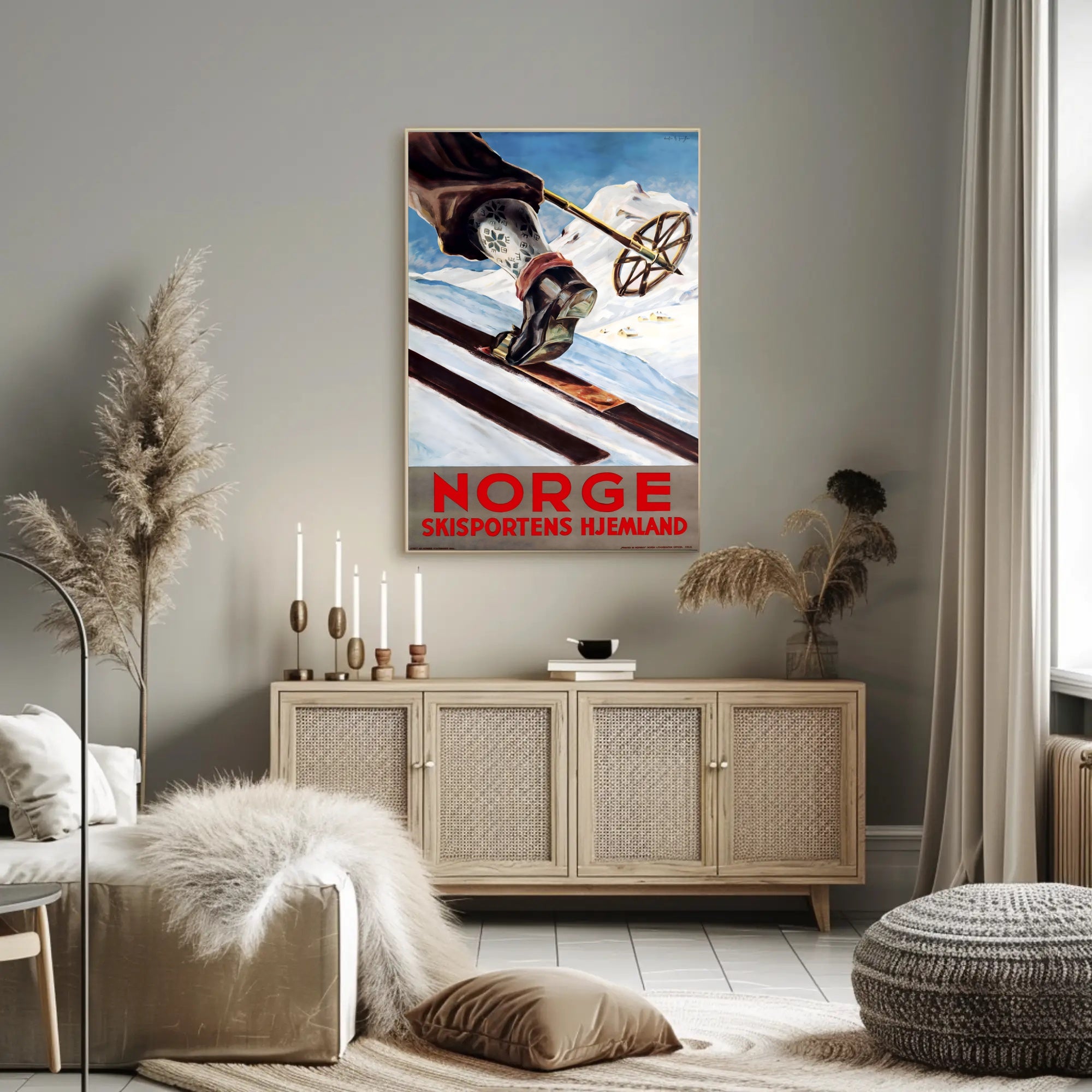 Norway: The Home of Skiing Poster PosterGoat