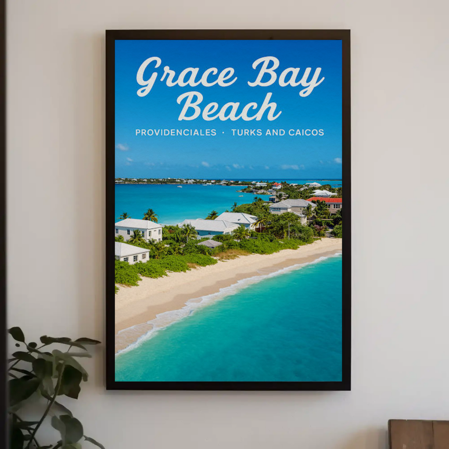 Grace Bay Beach Turks Caicos Coastal Beauty Travel Poster
