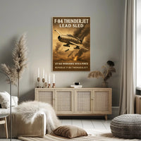 F-84 Thunderjet Jet-Age Workhorse Poster PosterGoat