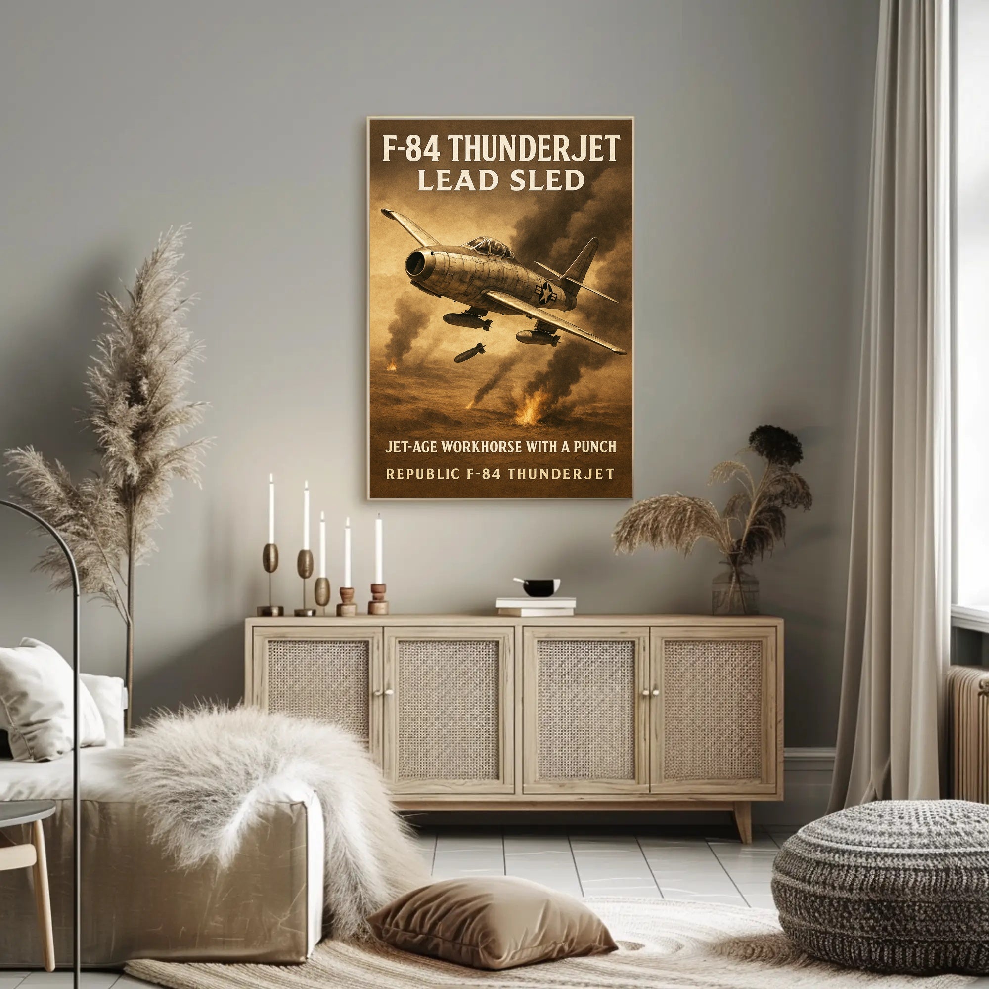 F-84 Thunderjet Jet-Age Workhorse Poster PosterGoat