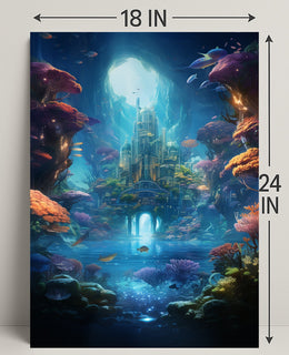 Enchanted Underwater City Poster