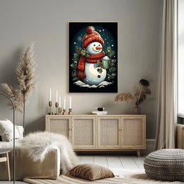 Festive Snowman Delight Poster