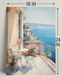 Mediterranean Balcony Retreat Poster