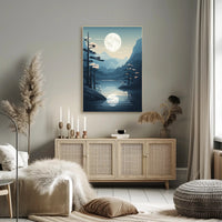 Moonlit Mountain Serenity Poster