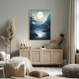Moonlit Mountain Serenity Poster