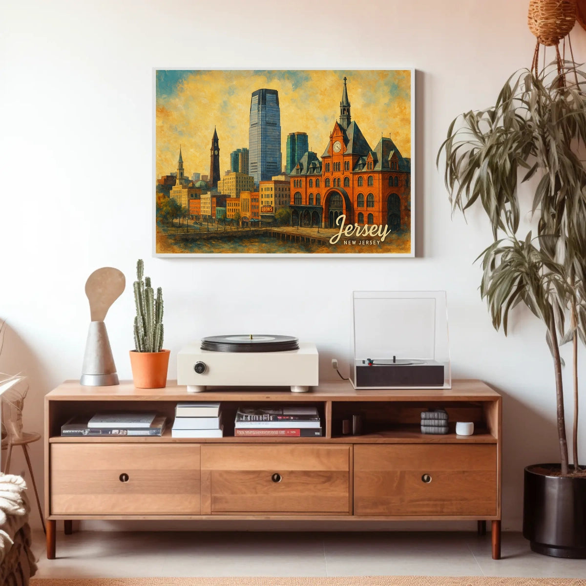 Jersey City Skyline Poster