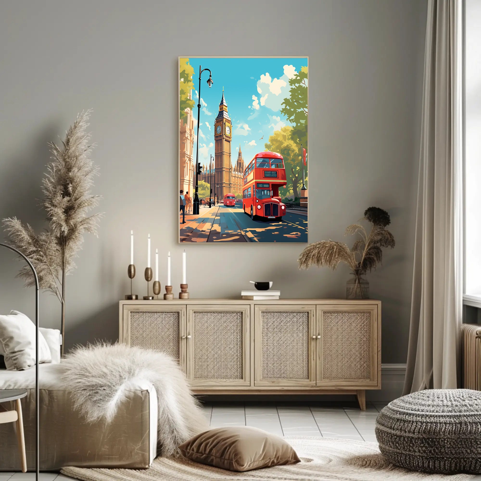 London Cityscape With Big Ben Poster