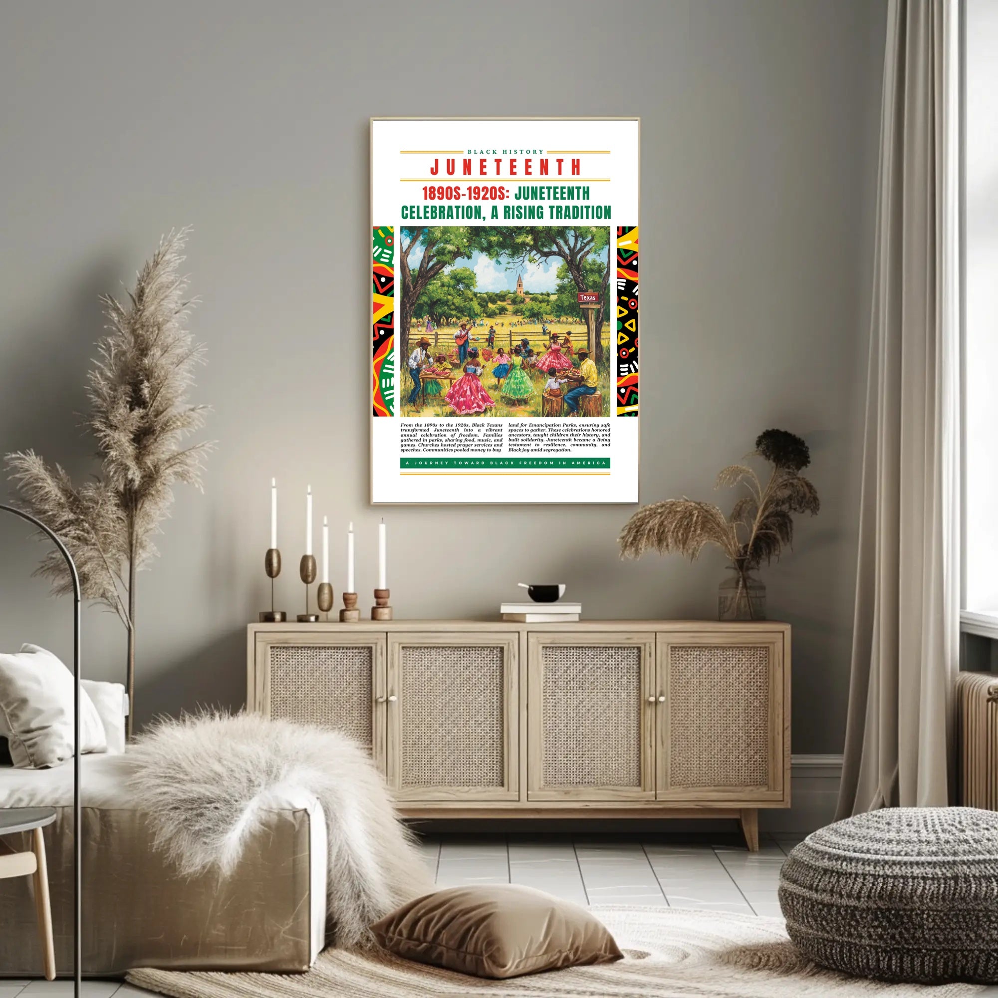Juneteenth Celebration of Black History and Freedom Cultural or Heritage Poster