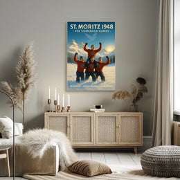 St. Moritz 1948 The Comeback Games Poster