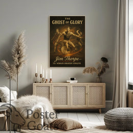 Vintage Athlete Heroics Commemorative Sports Poster