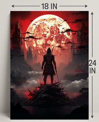 Warrior Under The Blood Moon Poster