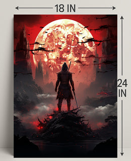 Warrior Under The Blood Moon Poster