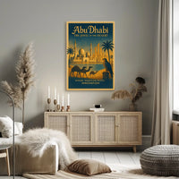 Abu Dhabi Vintage Travel Poster Tradition Meets Innovation