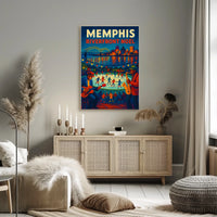 Memphis Riverfront Noël Poster