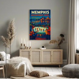 Memphis Riverfront Noël Poster