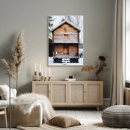 Rustic Winter Cabin Poster