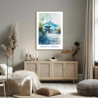 Traditional Korean Gate Scenic Art in Cultural Heritage Poster PosterGoat