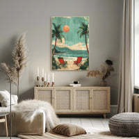 Panda's Watermelon Delight in Bamboo Forest Poster PosterGoat