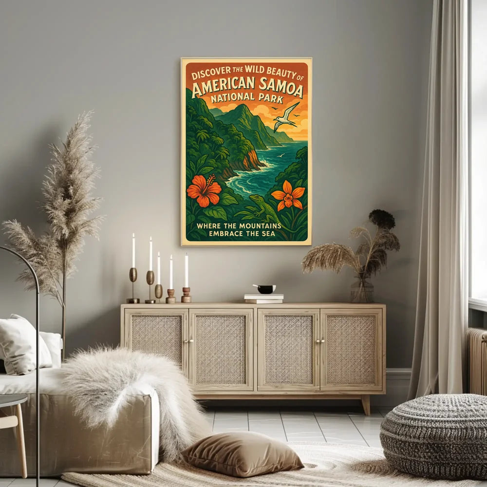 Vintage Scenic Travel Destination Poster