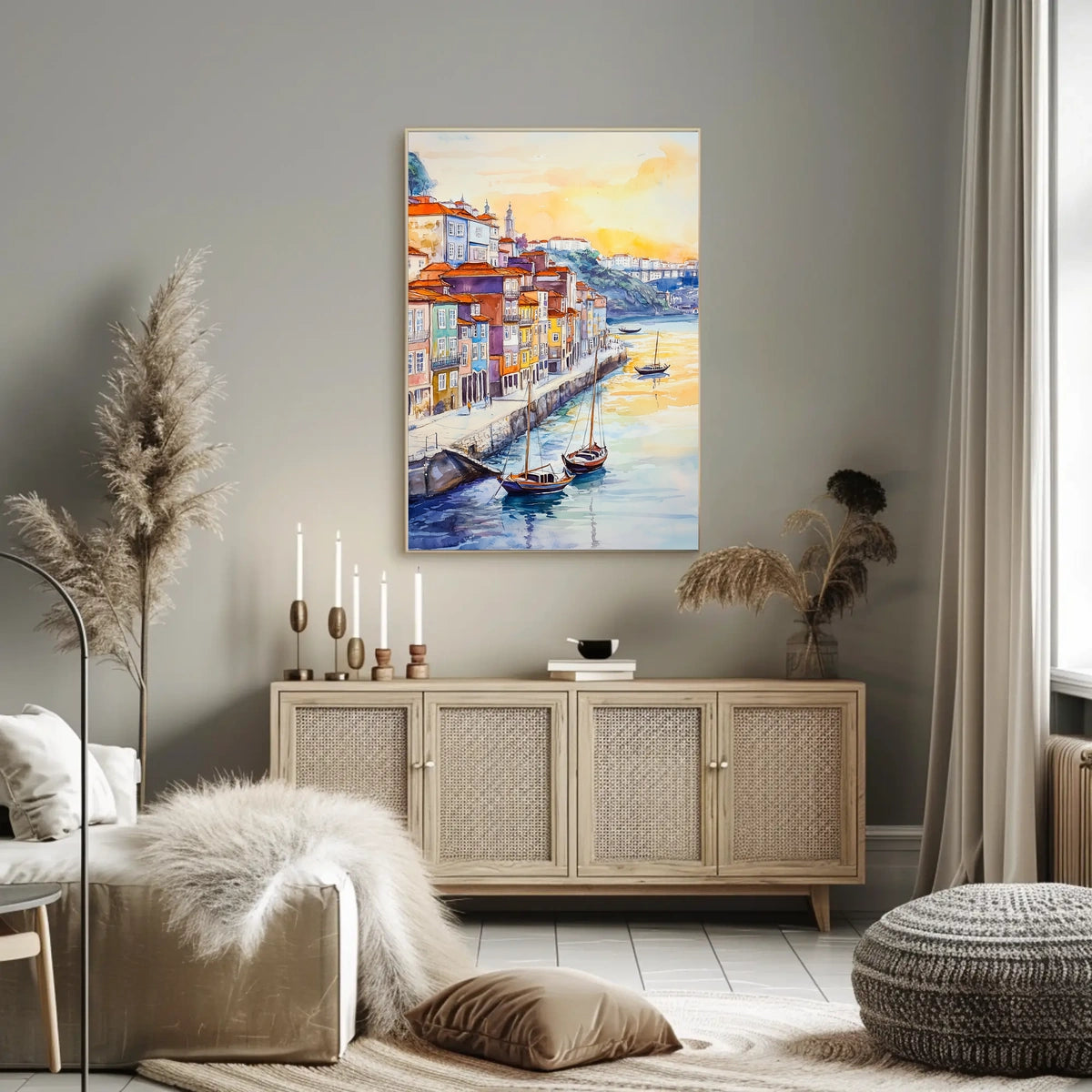 Portugal Porto Ribeira Riverside Poster