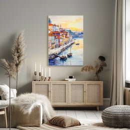Portugal Porto Ribeira Riverside Poster