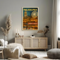 Philadelphia Liberty Lights Poster