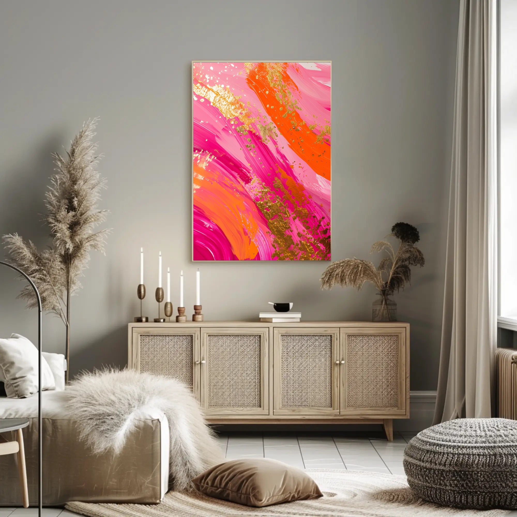 Vibrant Swirl Abstract Art Poster for Contemporary Spaces PosterGoat