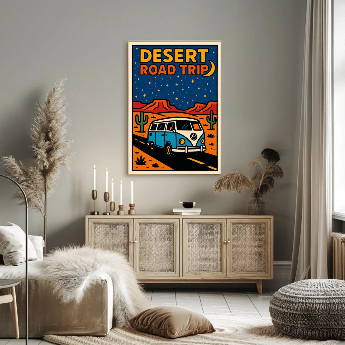 Desert Road Trip Adventure Poster