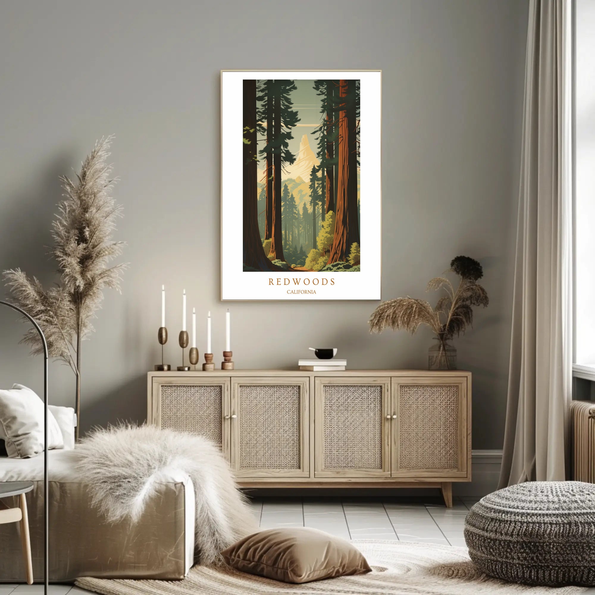 Majestic Redwoods Poster PosterGoat