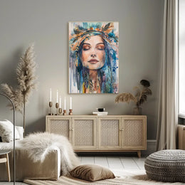 Modern Cityscape Skyscrapers Art Poster