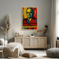 Harry S. Truman 33rd President of the United States Street Art Mashup Poster