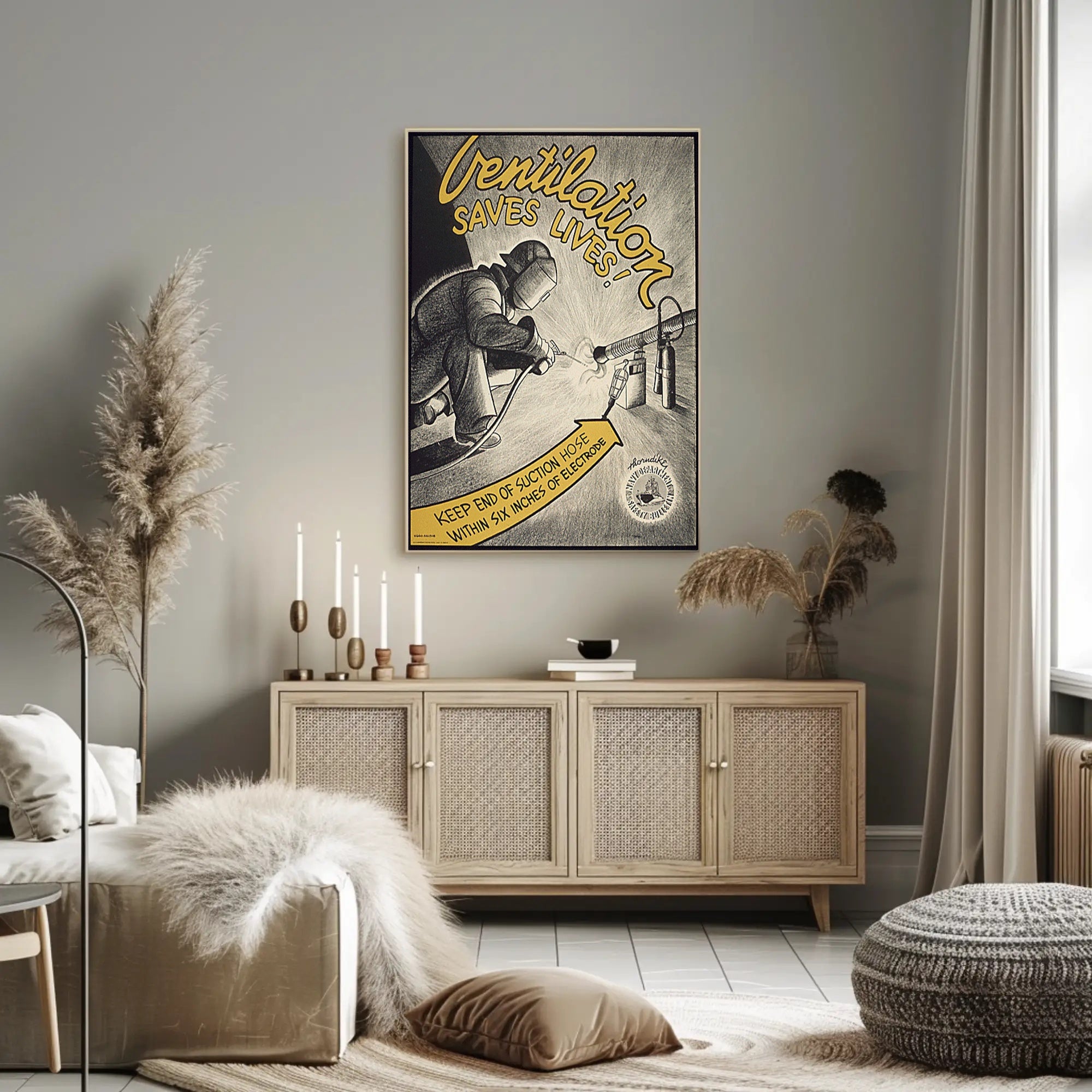 Workplace Safety Welding Ventilation Educational Infographic Poster
